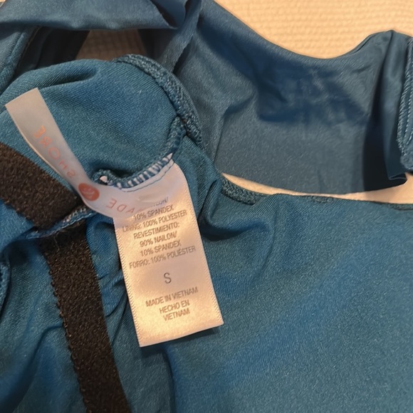 Woman’s Shade And Shore Plunge Ruffle Teal One Piece Swimsuit Size Small - Picture 8 of 10